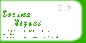 dorina mizsei business card